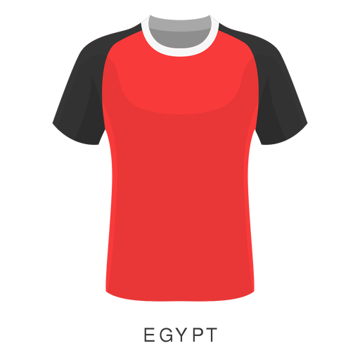Dibujos animados de camiseta de f?tbol de copa mundial de Egipto Diseño PNG