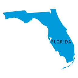 Florida state plain map Transparent PNG