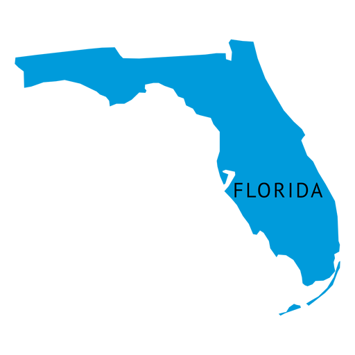 Mapa llano del estado de Florida