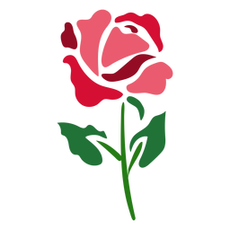 Icono de rosa floreciente Diseño PNG