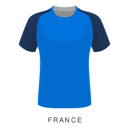 Frankreich-WM-Fußballtrikotkarikatur PNG-Design