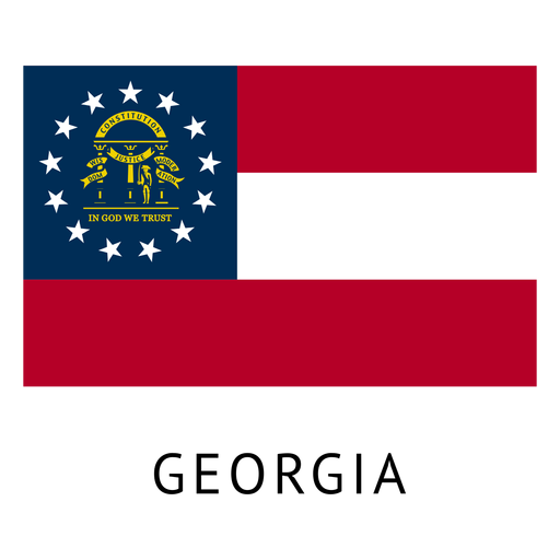 Bandera del estado de georgia Diseño PNG