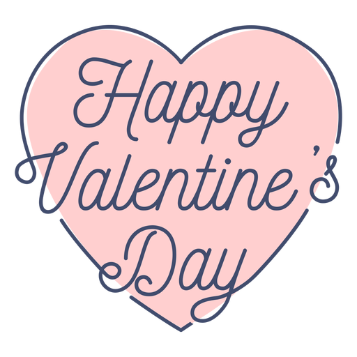 Happy valentine day sticker PNG Design