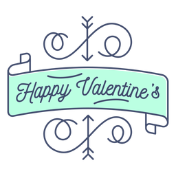 Happy valentine sticker PNG Design