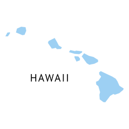 Mapa do estado do Havaí Desenho PNG