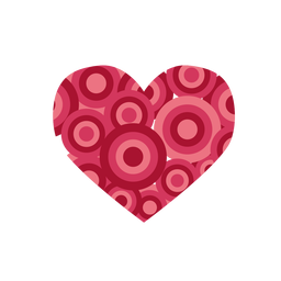 Heart filled with circles PNG Design