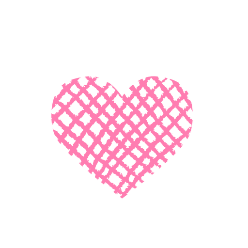 Heart made of net sticker