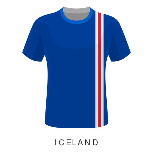 Dibujos animados de camiseta de f?tbol de copa mundial de islandia Diseño PNG