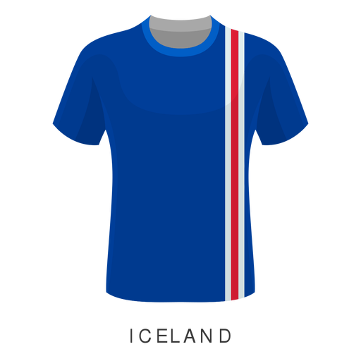 Island-WM-Fußballtrikot-Cartoon PNG-Design