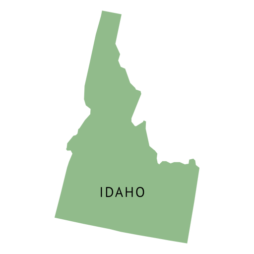 Mapa llano del estado de Idaho Diseño PNG