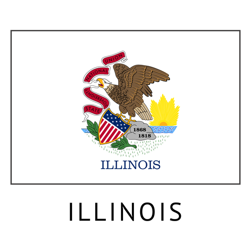 Illinois Staatsflagge PNG-Design