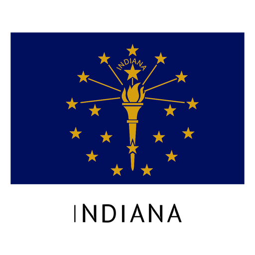 Bandera del estado de Indiana Diseño PNG