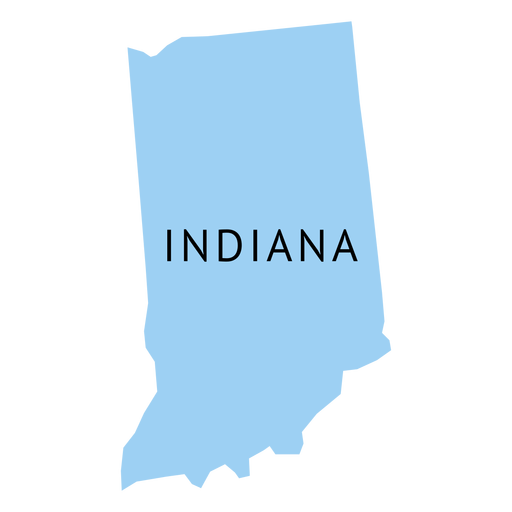 Mapa llano del estado de Indiana
