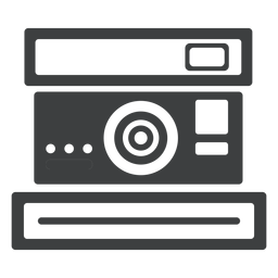 Icono gris de cámara analógica instantánea Transparent PNG