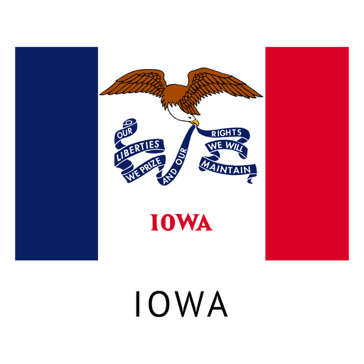 Bandera del estado de Iowa Diseño PNG