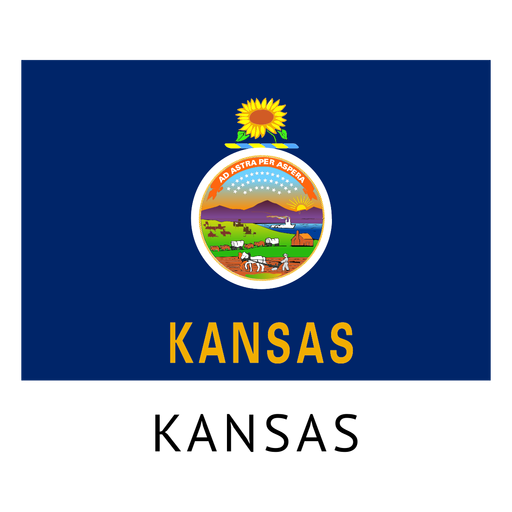 Bandeira do estado de Kansas Desenho PNG