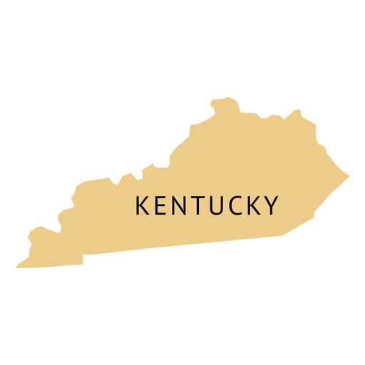 Mapa plano do estado de Kentucky Desenho PNG