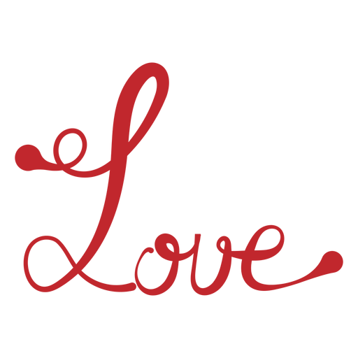 Love handwriting sticker PNG Design