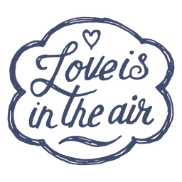 Love is in the air sticker PNG Design