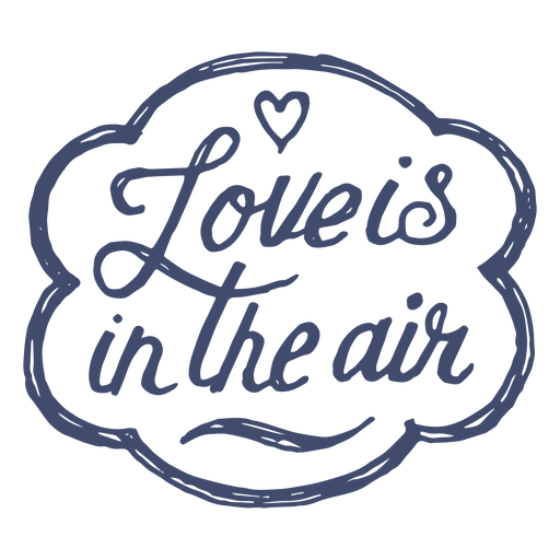 Love is in the air sticker PNG Design