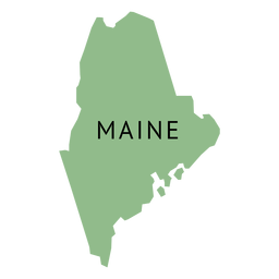 Mapa del estado de Maine Diseño PNG