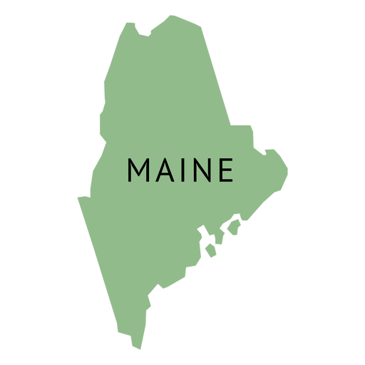 Maine state plain map PNG Design