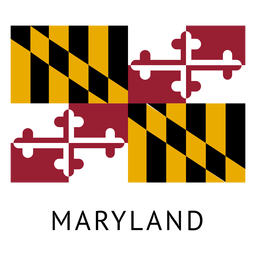 Maryland state flag PNG Design Transparent PNG