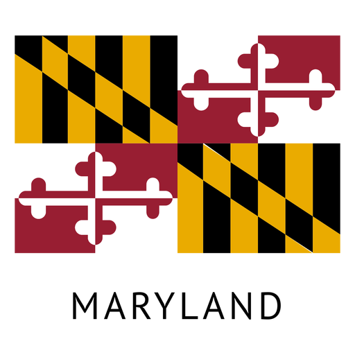 Bandera del estado de Maryland Diseño PNG