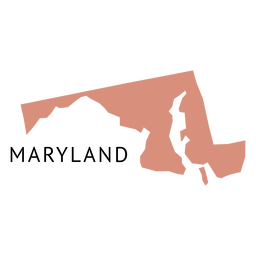 Mapa llano del estado de Maryland Diseño PNG