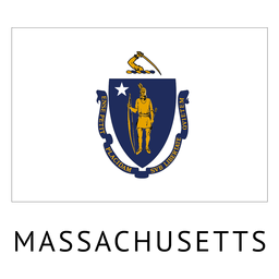 Massachusetts state flag PNG Design