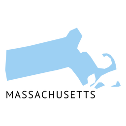 Mapa plano do estado de Massachusetts Desenho PNG