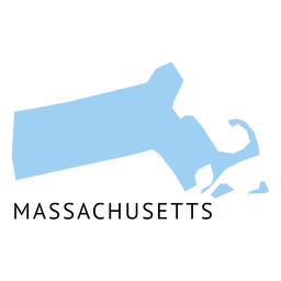 Massachusetts state plain map Transparent PNG