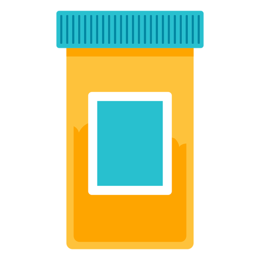 Medical pill bottle icon