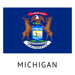 Michigan state flag PNG Design