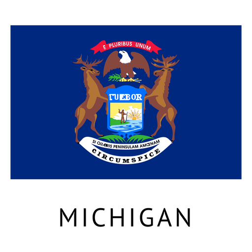 Bandeira do estado de Michigan Desenho PNG
