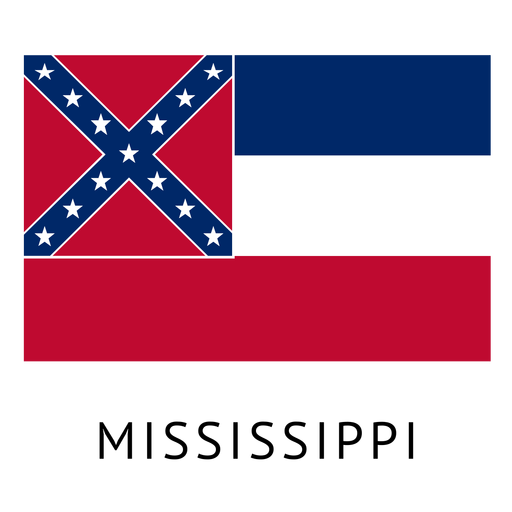 Mississippi state flag PNG Design