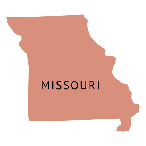 Missouri state plain map PNG Design