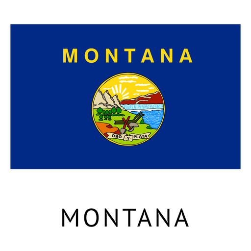 Montana Staatsflagge PNG-Design