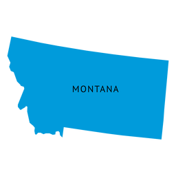 Mapa del estado de Montana llano Diseño PNG