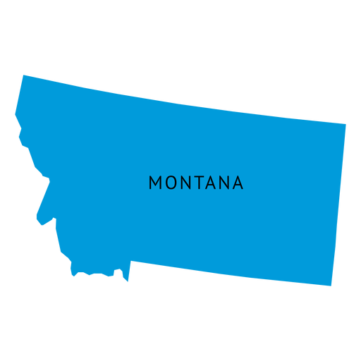 Mapa plano do estado de Montana Desenho PNG