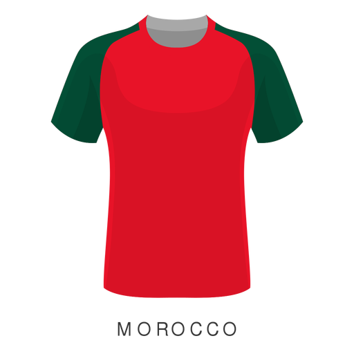 Marokko-WM-Fu?balltrikot-Cartoon PNG-Design