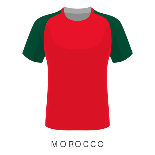 Marokko-WM-Fußballtrikot-Cartoon PNG-Design