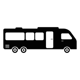 Ícone plano de veículo motorhome Desenho PNG