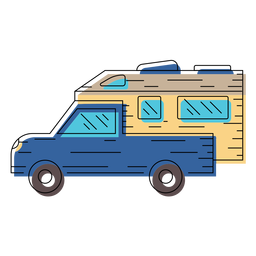 Ilustración de vehículo autocaravana Diseño PNG