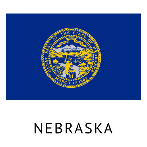 Bandera del estado de Nebraska Diseño PNG