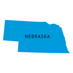 Mapa da planície do estado de Nebraska Desenho PNG