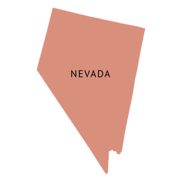 Nevada state plain map PNG Design