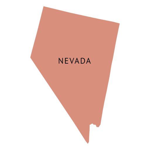 Mapa plano do estado de Nevada