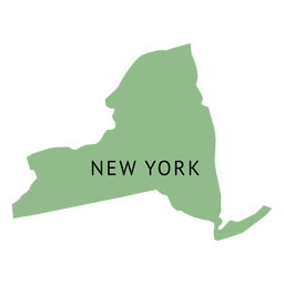 Mapa llano del estado de Nueva York Diseño PNG Transparent PNG