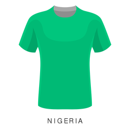 Nigeria football shirt cartoon PNG Design
